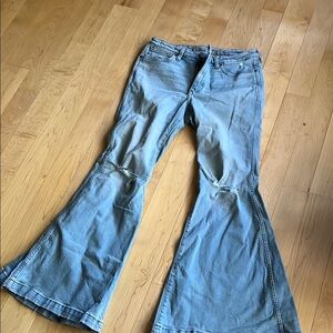 Wrangler Blue Flare Wide Leg Jeans
